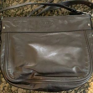 Coach Bags - COACH Zoe Gunmetal Metallic Leather Purse F14707 Coach Bags - COACH Zoe Gunmetal Metallic Leather Purse F14707